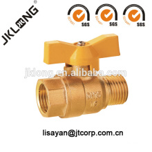 Válvula de bola de gas de cobre amarillo 248 F / M